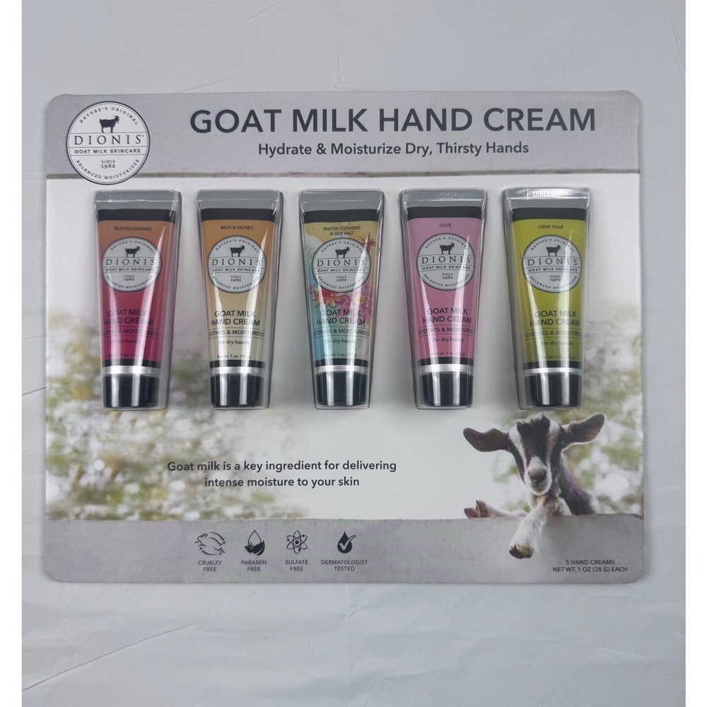 Dionis Goat Milk Hand Cream Set 5 Piece Variety Pack Moisturizing Lotion New